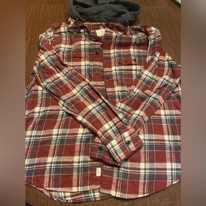 American Eagle Outfitters Men’s Flannel Hoodie XL